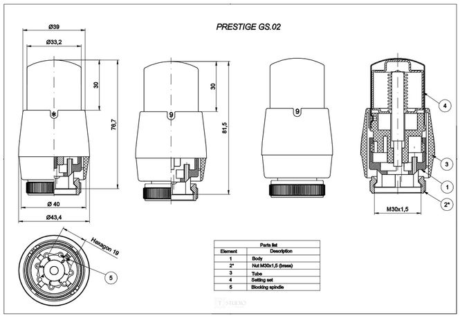 Схема термоголовки Vario Term Prestige