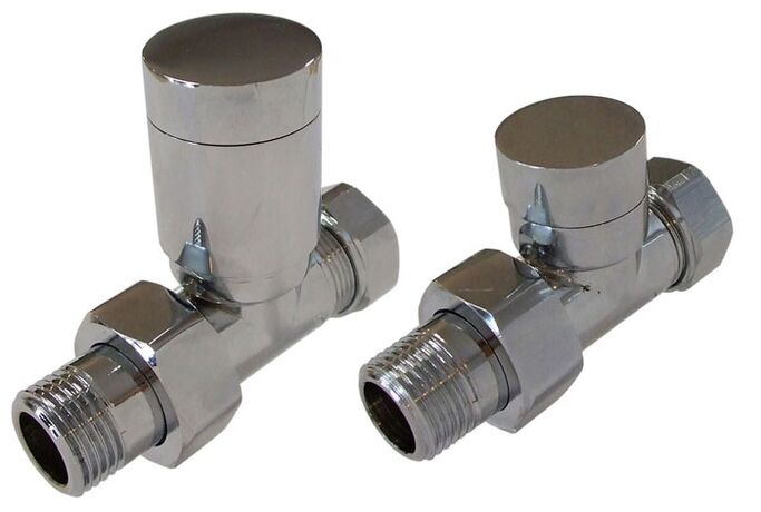 Schlosser Elegant комплект радіаторний ручний прямий Хром, 604200023