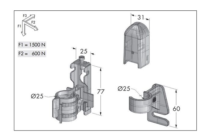 Размеры Комплекта MB GBT в черном цвете (60201002VEBTML)