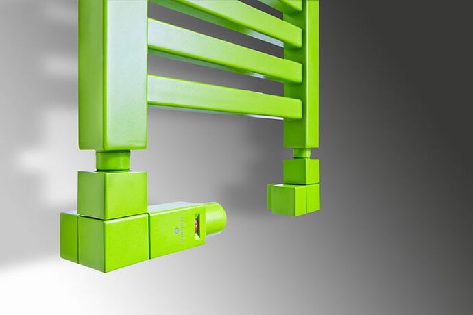 Комплект радіаторний осьовий термостатичний Schlosser Square з підключенням з боків