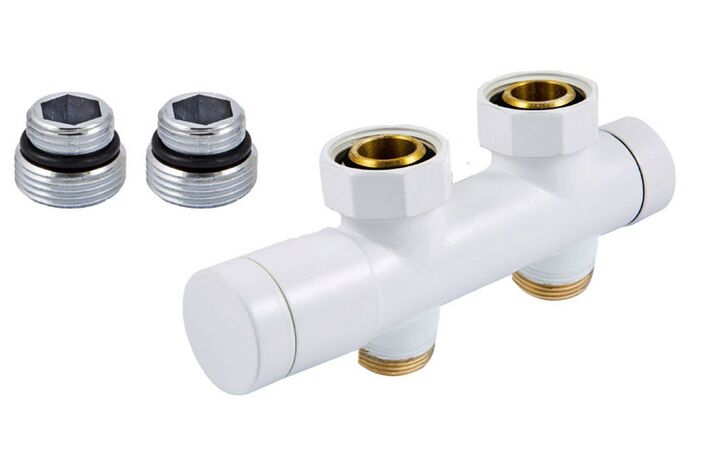 Schlosser Duo-Plex комплект нижнього підключення ручний прямий Білий, 606300105