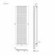 Вертикальный радиатор Ideale Adelle Single, Рядность: 1 ряд, Высота, мм: 1500, Длина, мм: 472, изображение 10