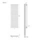 Вертикальный радиатор Ideale Adelle Single, Рядность: 1 ряд, Высота, мм: 1500, Длина, мм: 472, изображение 9