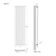 Вертикальный радиатор Ideale Jolanda Single, Рядность: 1 ряд, Высота, мм: 1500, Длина, мм: 590, изображение 7