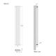 Вертикальный радиатор Ideale Jolanda Double, Рядность: 2 ряда, Высота, мм: 1800, Длина, мм: 236, изображение 7