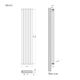 Вертикальный радиатор Ideale Jolanda Double, Рядность: 2 ряда, Высота, мм: 1800, Длина, мм: 236, изображение 9