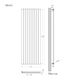 Вертикальний радіатор Ideale Vittoria Single, Рядність: 1 ряд, Висота, мм: 1800, Довжина, мм: 476, изображение 10