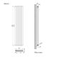 Вертикальный радиатор Ideale Vittoria Double, Рядность: 2 ряда, Высота, мм: 1800, Длина, мм: 272, изображение 11