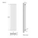 Вертикальный радиатор Ideale Vittoria Double, Рядность: 2 ряда, Высота, мм: 1800, Длина, мм: 272, изображение 12