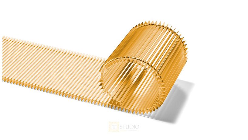 Алюмінієва решітка для внутрішньопідлогового конвектора U-CON, золото