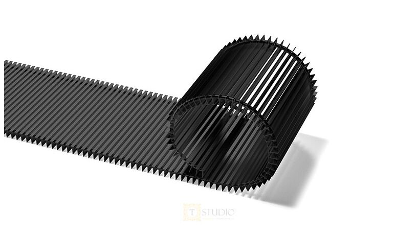 Алюмінієва решітка для внутрішньопідлогового конвектора U-CON, чорна