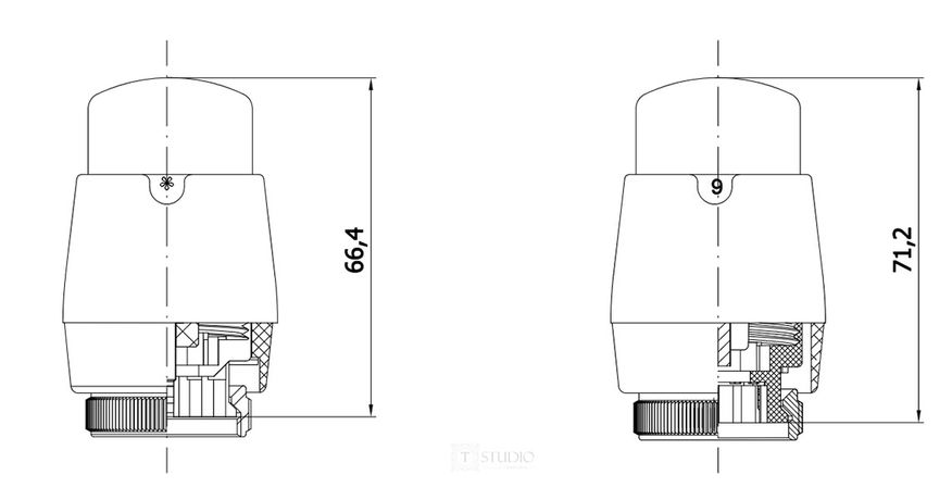 Термоголовка Vario Term Picco , Розміри